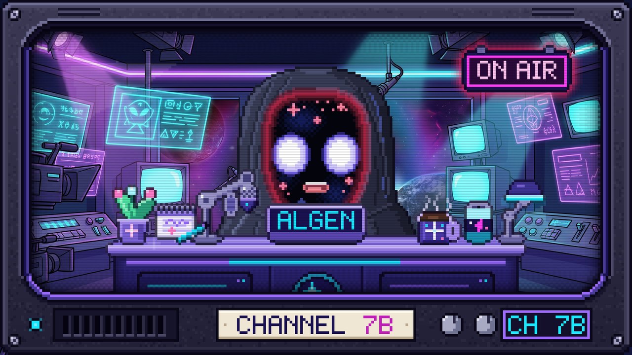 Algen on air at the Channel 7B news desk